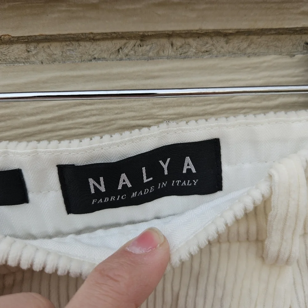 J. Crew Nalya tapered-leg Italian corduroy pants ivory size 8